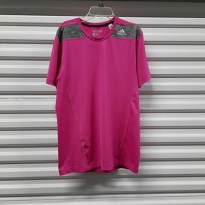 Adidas Tech Fit Climalite Athletic Top Womens Medium Pink Activewear